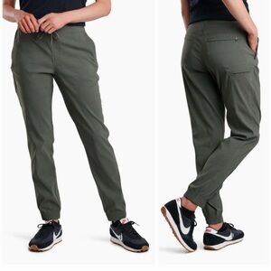 Kuhl Haven Black Olive Dark Green Hiking Pants Joggers Elasticated Waist: XL
